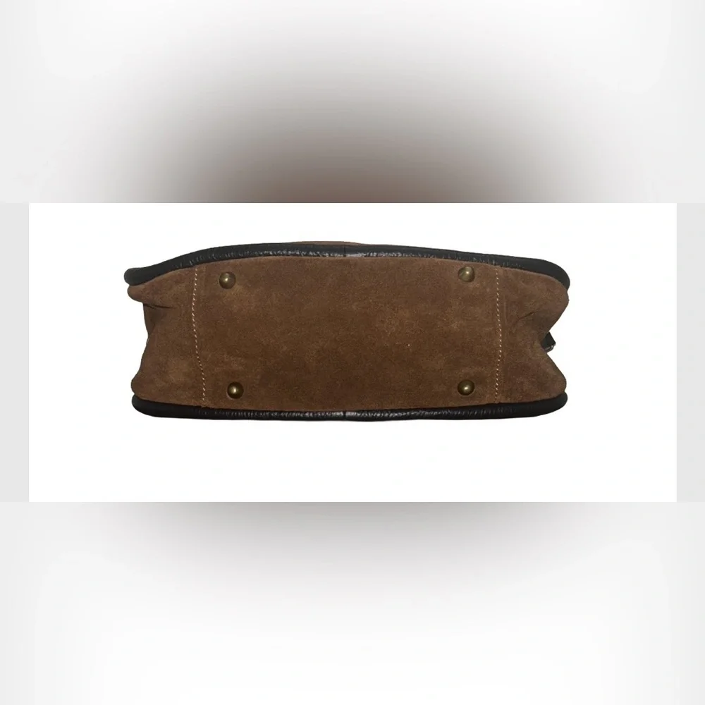 Cheval Firenze Italian Suede Leather Satchel Bag/Satchel/Crossbody